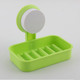 浴室强力吸盘肥皂盒 沥水香皂盒肥皂架 绿色KC7303