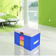 开馨宝毛衣收纳箱/带盖可视衣物整理箱-中号 蓝色（K8228-3）。