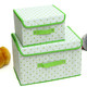 友纳 点子纹收纳整理箱多功能可折叠收纳箱收纳盒（大号）绿色XF4302。
