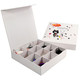 开馨宝韩版小熊12格自由分格带盖收纳盒/首饰盒/抽屉整理盒（K8818）。
