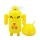 普润 便携usb迷你安卓手持小风扇创意玩具 --黄色 。