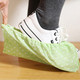 （绿圆点）加厚印花无纺布鞋套 防滑防尘脚套 透气防滑家用可反复洗布鞋套5双装。