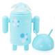 普润 便携usb迷你安卓手持小风扇创意玩具 --蓝色 。