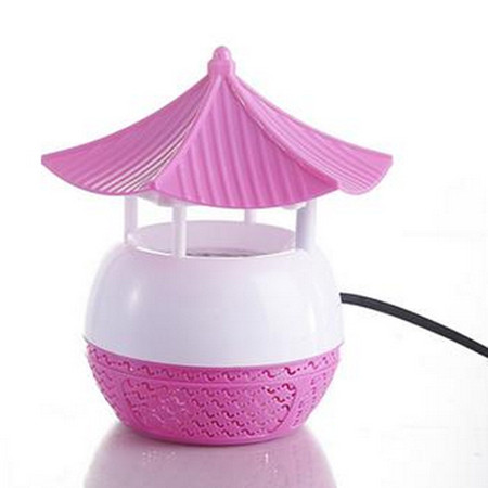 电击灭蚊灯家用捕蚊器无辐射孕妇婴儿驱蚊器 光触媒 粉色。
