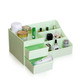 开馨宝 双抽屉桌面化妆品收纳盒－绿色（K8247-2）。