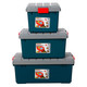 圣强 汽车收纳箱 后备箱整理箱储物箱 工具箱 置物箱塑料62*37*34cm（大号）绿色。