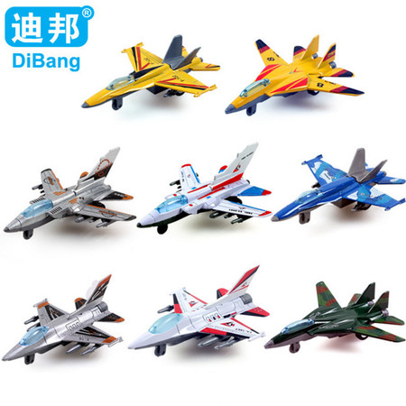 普润 儿童合金回力飞机航空军事战斗机模型玩具 8款随机发货。图片