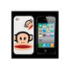 普润 大嘴猴IPHONE4 4S手机保护壳 套 硅胶套 苹果4代 白色。