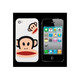 普润 大嘴猴IPHONE4 4S手机保护壳 套 硅胶套 苹果4代 白色 。