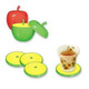 普润 实用美观苹果组合杯垫 碗垫餐垫杯子隔热垫杯垫子 。