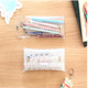 普润 （花边）韩国live work 透明文具收纳袋清新折叠笔袋
