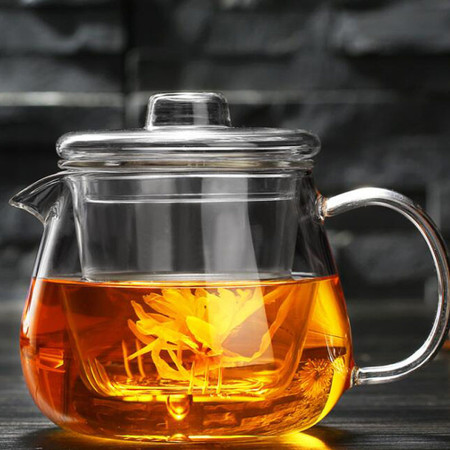 红兔子企鹅煮茶壶耐热玻璃茶具加厚过滤花茶壶可加热养生泡茶壶图片