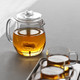 红兔子500ML企鹅壶+8个品茗杯玻璃茶壶家用全玻璃泡茶壶茶具冲茶器大号企鹅壶