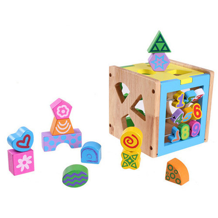 儿童几何形状盒数字智慧屋形状配对智力盒宝宝益智玩具1-3岁图片
