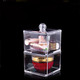 化妆棉收纳盒 可爱透明散粉盒 创意喜糖盒 水晶化妆盒