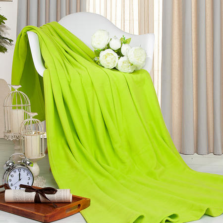 凯诗风尚 简约纯色毯 午睡毯 办公毯 绿色和灰色 150*200图片