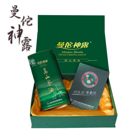 曼佗神露高山茶油 山茶油 植物食用油1.5L单瓶油铁罐礼盒装图片