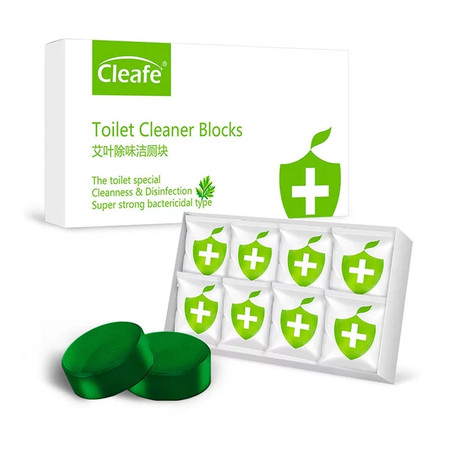 【预售】净安(cleafe) 马桶自动清洁剂(蓝泡泡)艾草香50g*8