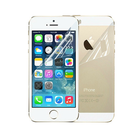 Pisen/品胜 苹果iphone5/iphone5S/5C 贴膜 土豪金高清高透膜前后双面