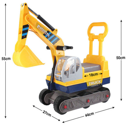 儿童挖掘机可坐可骑大号挖土机男孩玩具滑行 工程车TFWJ图片
