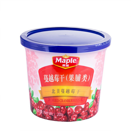 【限量促销 枫叶】Maple 特惠蔓越莓干200g*1蜜饯果脯果干 美国加州特产 休闲零食图片