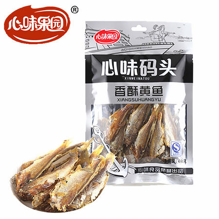 【买一送一 心味果园】香酥黄鱼60gx1袋风味鱼仔海产系列休闲食品零食图片