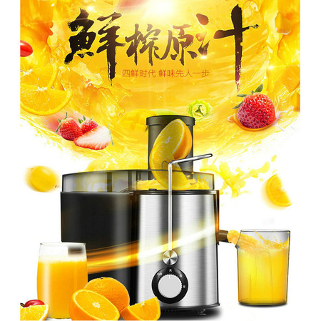 Midea/美的 家用榨汁机 MJ-WJE2802D 大口径果汁机多功能鲜榨水果机图片