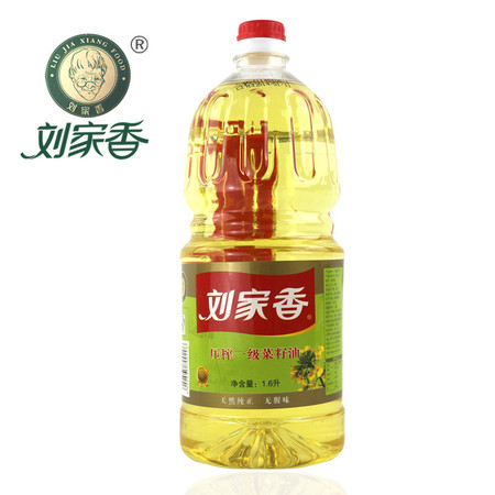 菜籽油 刘家香菜籽油一级压榨菜籽油1.6L家庭实惠装