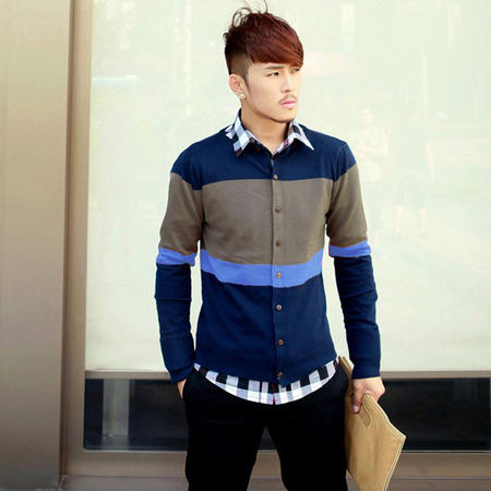 mssefn 2014新款 休闲时尚款针织衫男士修身韩版外套2111-X02图片