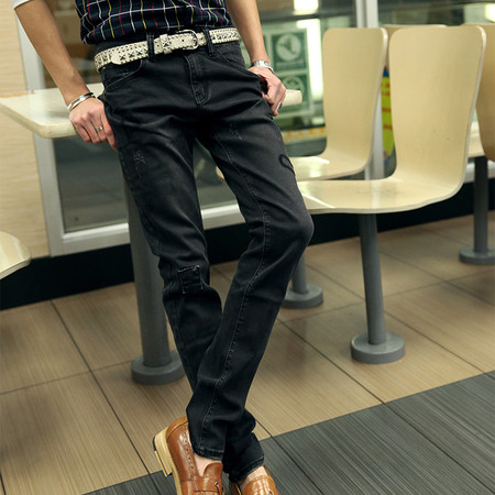 mssefn 2014新款时尚百搭个性潮修身牛仔裤2098-A77图片