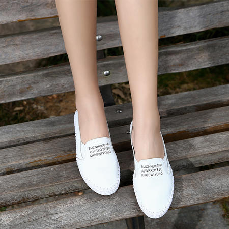 Mssefn2015春季新款真皮高端精品 缝制鞋女式单鞋 WZ18-N1505-1