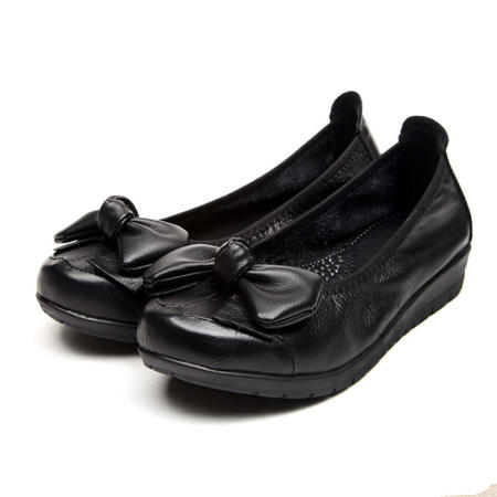 Mssefn2015春款 超软真皮单鞋 女工作鞋 妈妈鞋WZ28-1020