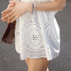 Mssefn2015夏季短袖蕾丝衫韩版复古镂空打底衫8309-T8806