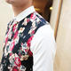 Mssefn2015夏款新品潮男短袖衬衫 韩版个型油画印花七分袖衬衫C64