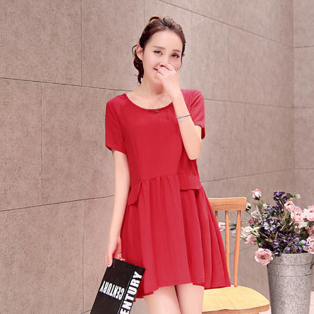 mssefn2015夏装新款韩国麻料连衣裙 8856P50图片