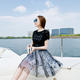 mssefn2015韩国新款甜美小清新气质显瘦网纱蓬蓬裙半身中长裙女G394P75