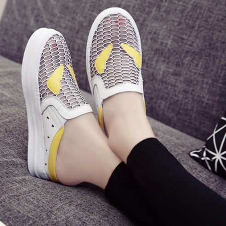 Mssefn2015潮韩 牛皮 网 夏季  女士 低帮平低 拖鞋 WZ30-5378图片