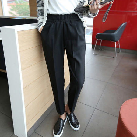 mssefn2015秋季新款女士韩版潮流时尚休闲裤哈伦裤 8309A-K01-P55