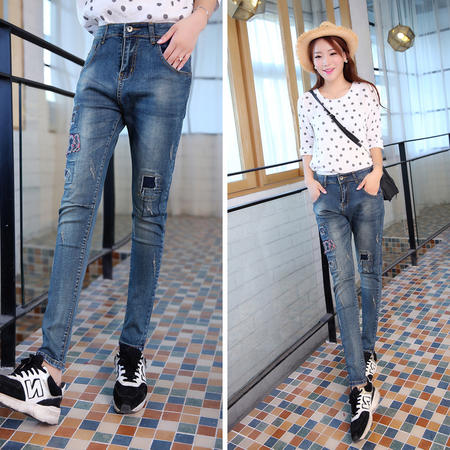 mssefn2015时尚新款秋季女装 韩版女士秋装牛仔裤长裤YS1265图片