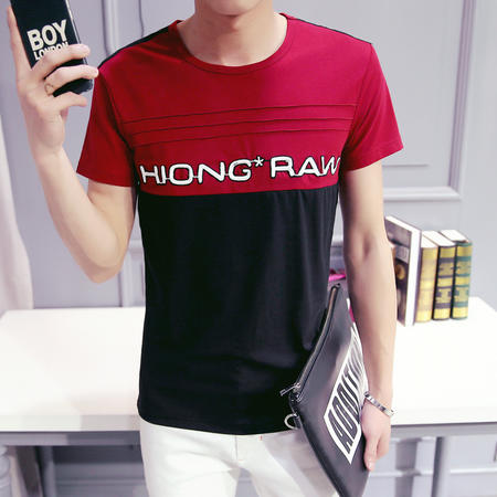 MSSEFN夏季新款男装t恤男士短袖T恤 潮韩版修身青少年打底衫T恤图片