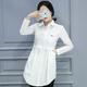 MSSEFN春季衬衫新款韩版中长款修身衬衣女装Y020P80