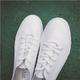 MSSEFN超纤皮纯色系带小白鞋 皮质矫正小白鞋