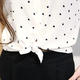2016夏装新款个性点点设计女士短袖雪纺衬衫K092-55