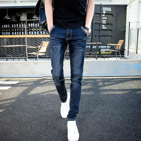 MSSEFN 男士青年韩版修身款裤子春夏季青少年薄款牛仔裤图片