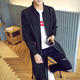 mssefn秋季新款青少年韩版中长款个性大口袋字母时尚风衣