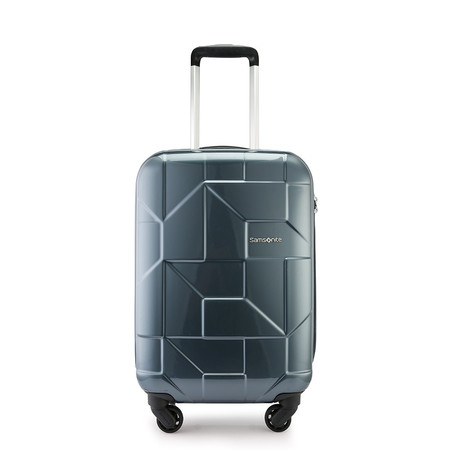 Samsonite/新秀丽万向轮商务拉杆箱时尚几何亮面行李箱可登机密码锁旅行箱I60炭灰色20英寸图片