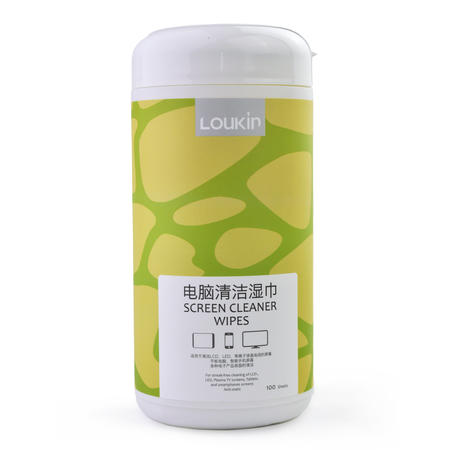 路尔新（Loukin）笔记本 电视 手机 电脑屏幕清洁湿巾 100抽 W-05