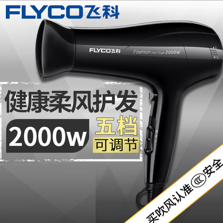 飞科电吹风机6231大功率冷热风恒温负离子电吹风2000W