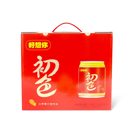 好想你 初色枣汁246ml*6罐 枸杞阿胶蜂蜜红枣果汁型饮品图片