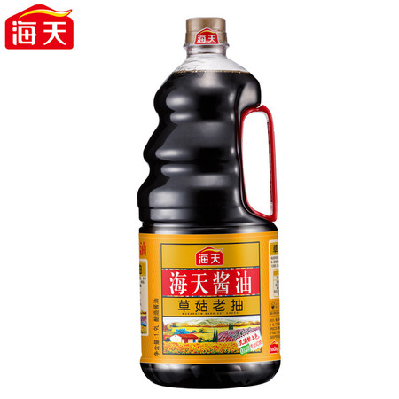 海天草菇老抽1.9L 酿造酱油 老抽 调味调料 上色草老 海天经典款上色老抽图片